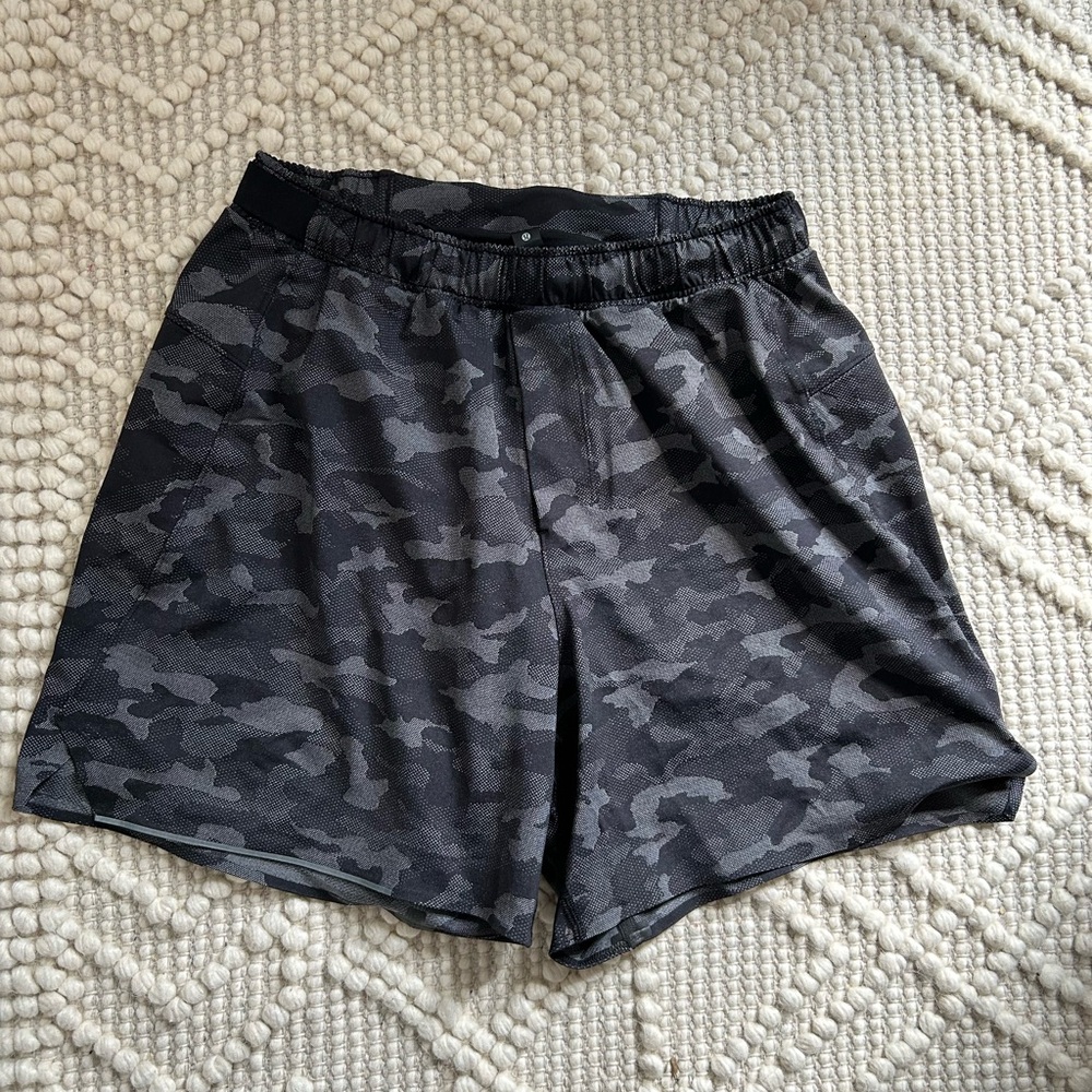 Lululemon Men's Black Camo Shorts